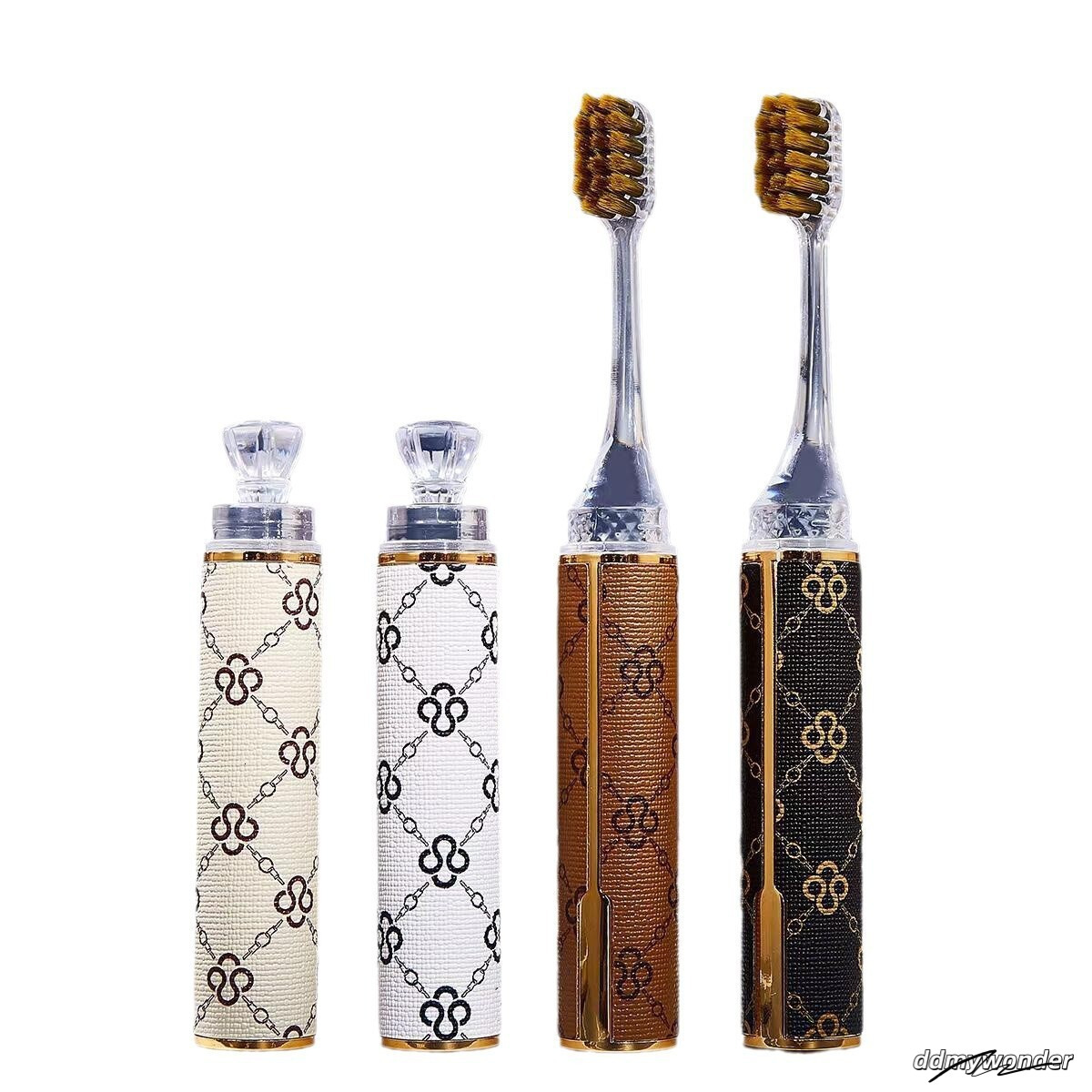 Portable Soft Bristle With Travel Case - Lipstick Style Foldable Toothbrush For Adults