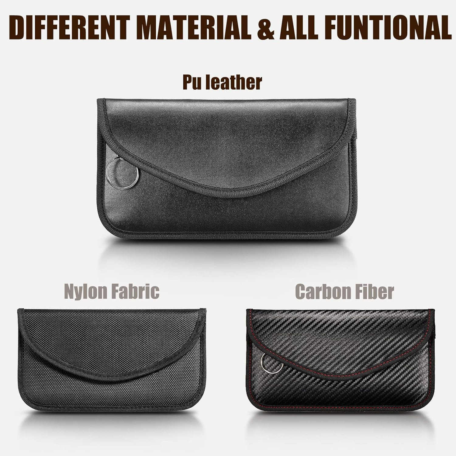 4 Pieces Faraday Bags Phone for Key Fob Protector Car RFID Signal Blocking GPS Antitracking Faraday Pouch Shielding Wallets for Cell Phone Privacy Car
