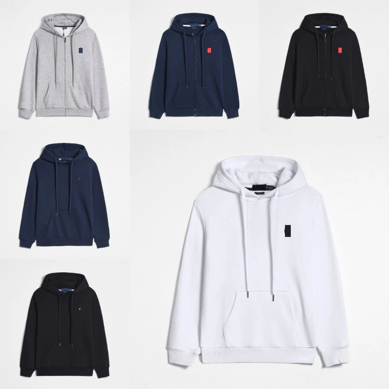 Men's Hoodies Oversizied Man Embroidered Logo Zipper Sportswear Autumn/Winter Hoodie Set Long Sleeve Jackets Round-neck Pullover