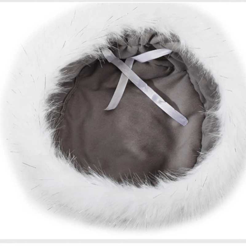 Faux Fur Trper Hat Women Warm Fleece Lined Winter Ear Fl Bucket Style Cold Weather Skiing Outdoor Face SlimmingXJ250910