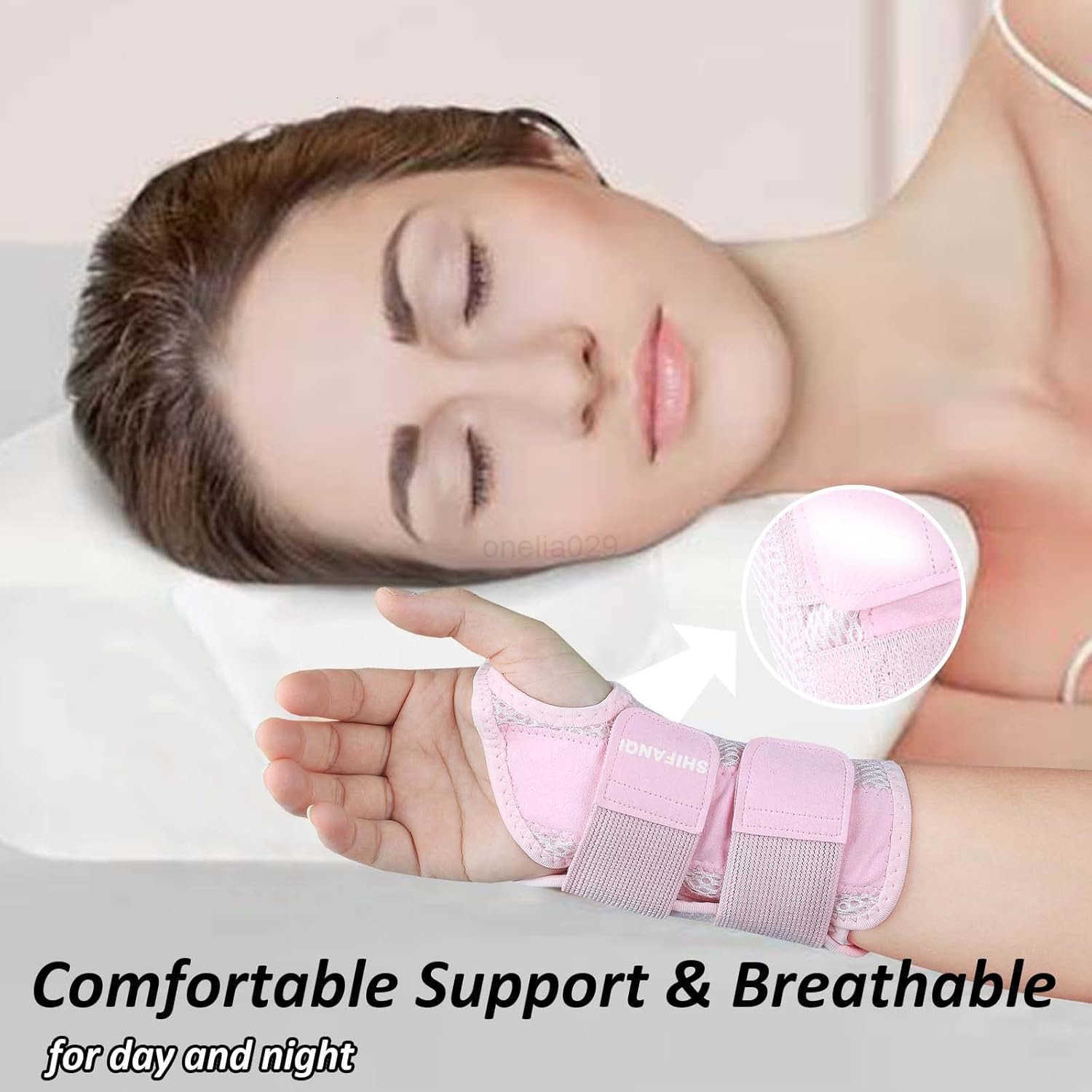 Wrist Brace for Men and Women Recovery Night Wrist Sleep Support Brace Adjustable Support Splint for Wrist Pain Carpal Tunnel Arthritis Tendonitis Pin