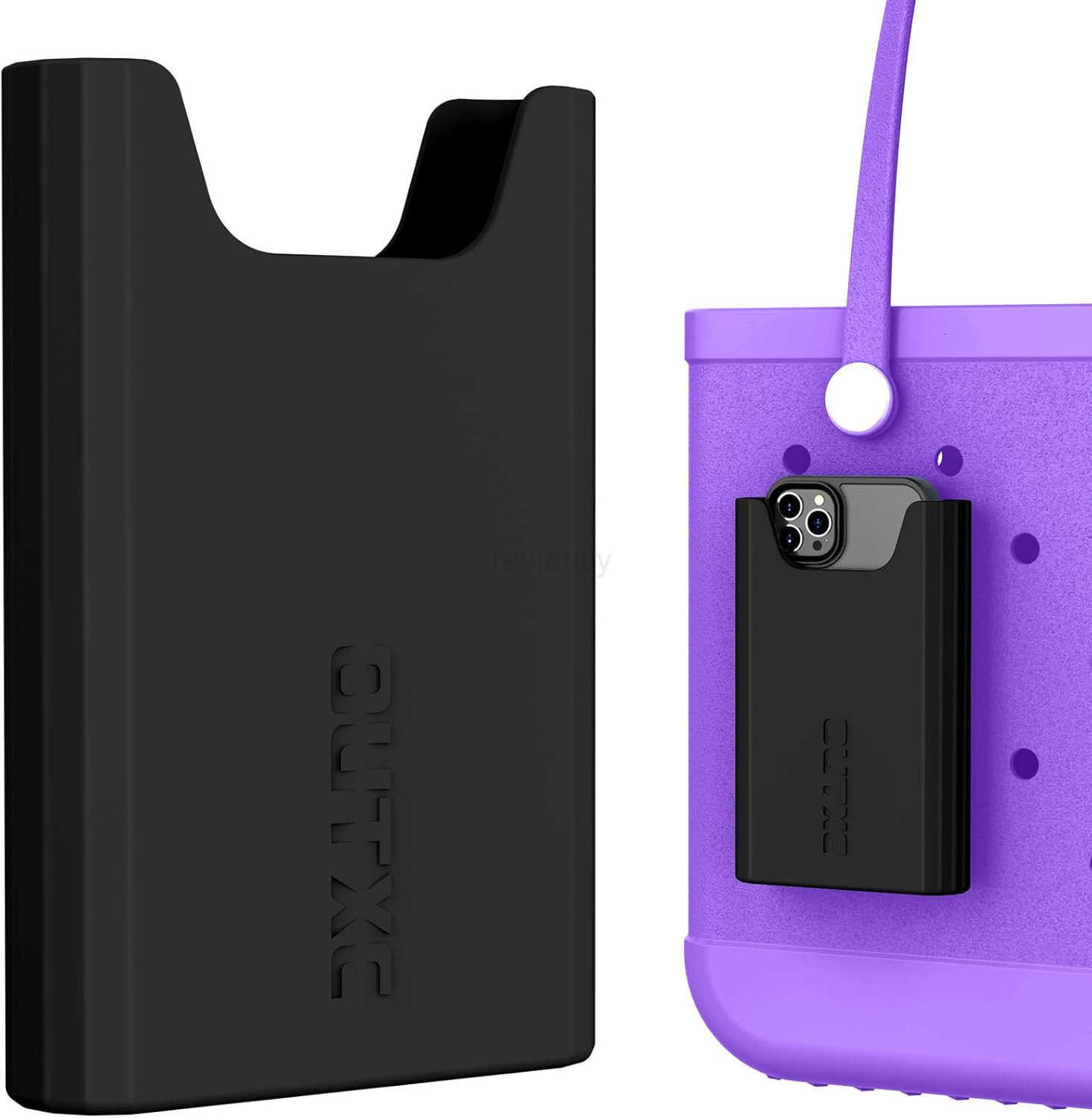 Silicone Phone Holder Accessories for Phone Case Holder Compatible with All Black Cell Phone Insert for Simple Modern Beach BagW250910