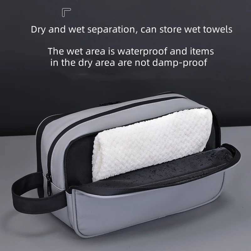 2025 mens toiletry bag travel portable threelayer storage bag dry and wet separation large capacity cosmetic bagXJ250910