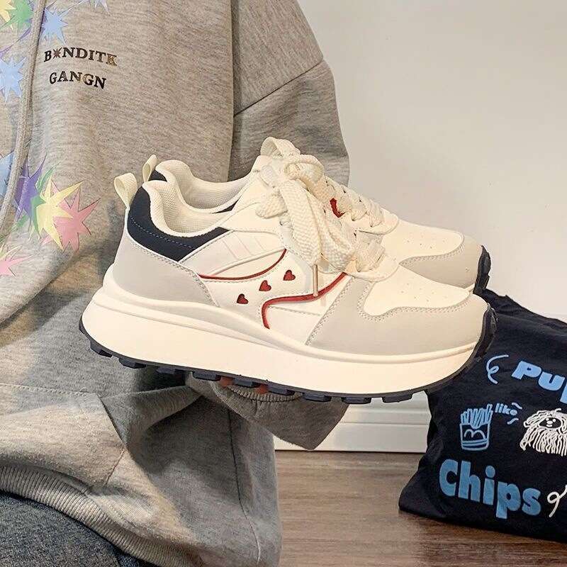 Designer Shoe Platform Sneakers for Women Spring Autumn 2025 New Casual Ins Niche Shoes Trend