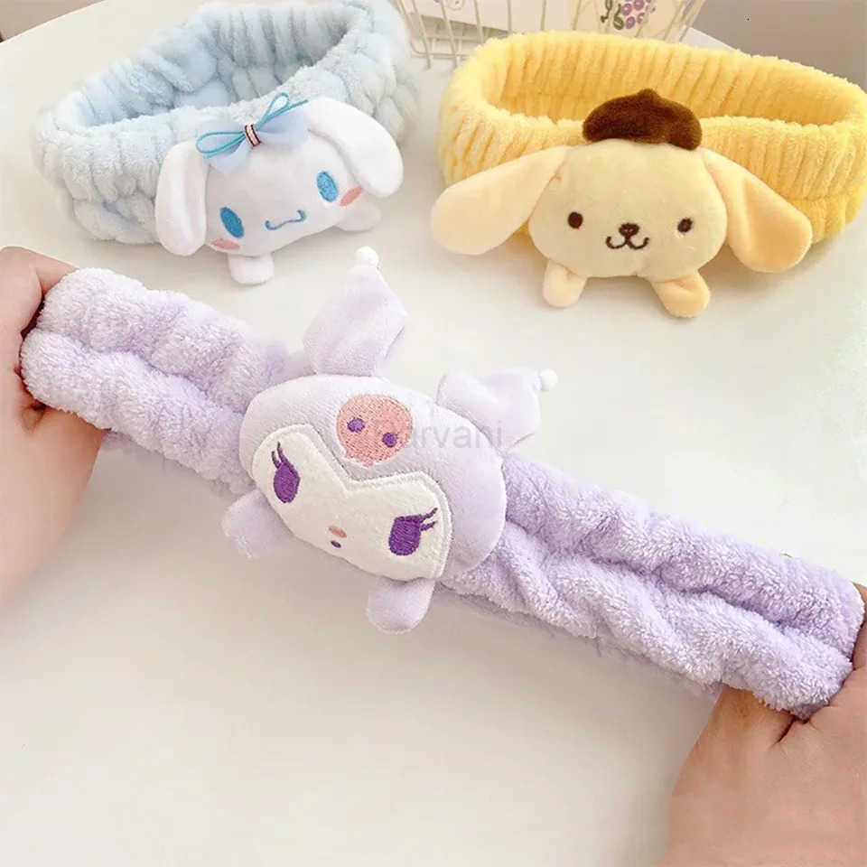 Sanrio Cute Sanrio My Melody Kawaii Headband with Cinnamoroll & Kuromi Design - Soft Non-Slip Elastic for Girls