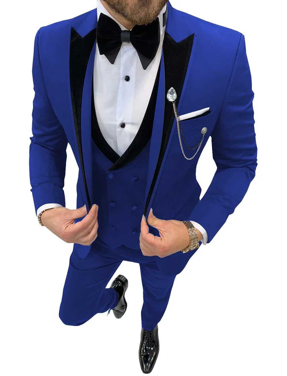 Men Suits Men Dress Suits Casual Commuter Office Business Suits For Wedding Coustime Homme Luxe Three PiecesBlazerVestPants W250910