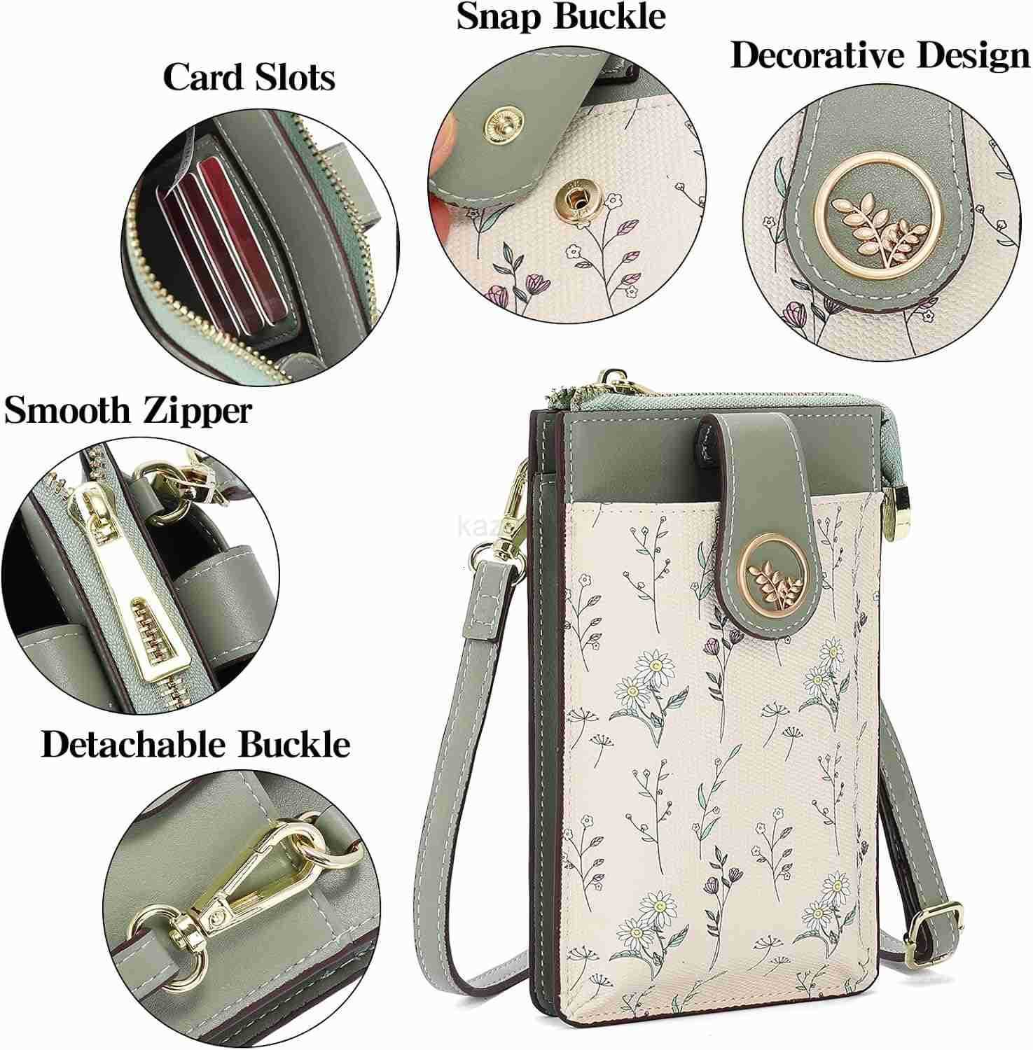 Small Crossbody Bags for Women Leather Cell Phone Purse Bag Wallet with RFID Blocking CARD Slots Z250910