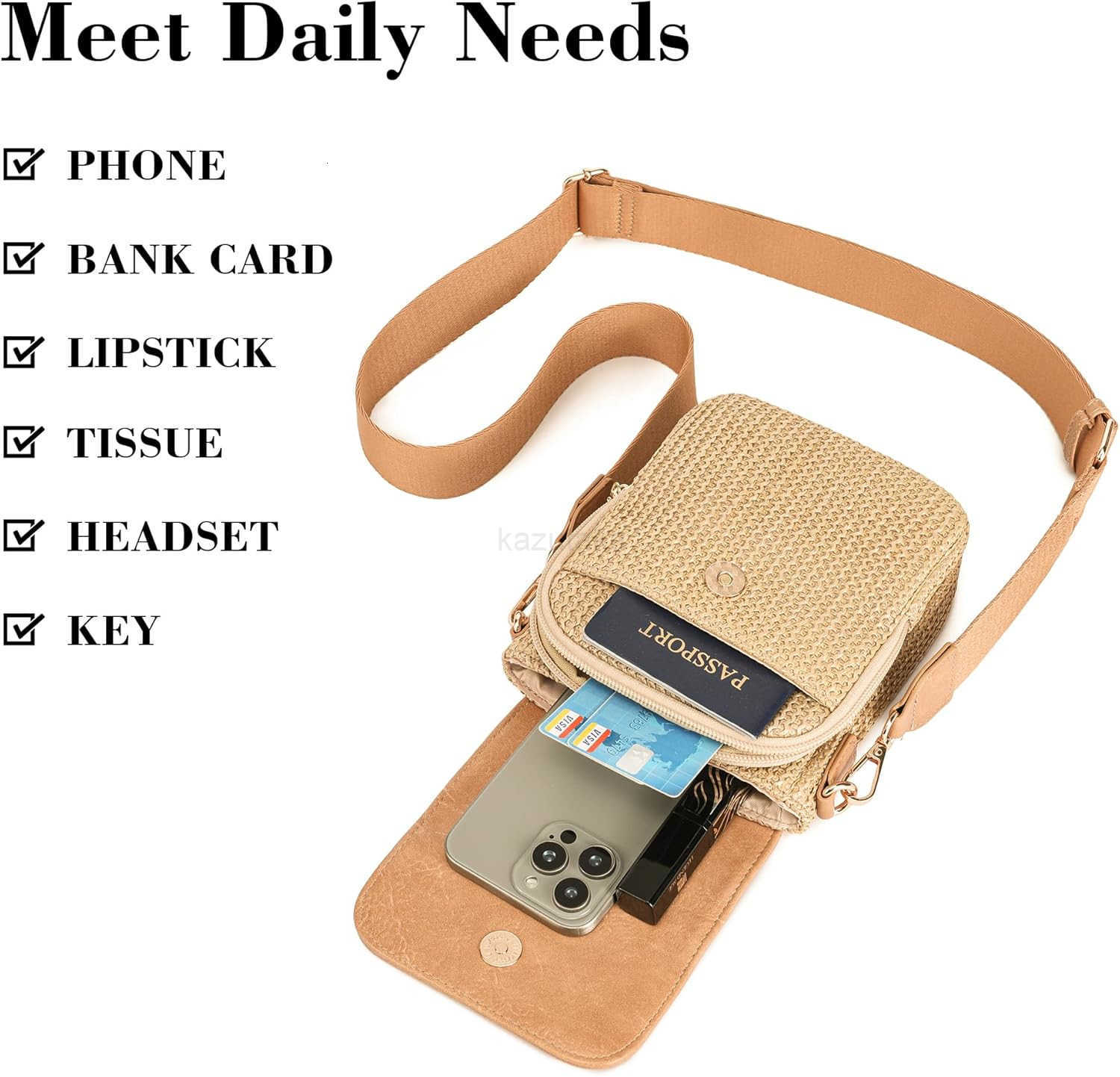 Blocking Summer Straw Purses for Women 2025 Small Crossbody Bags Cell Phone Wallet Purse for Travel Beach Z250910