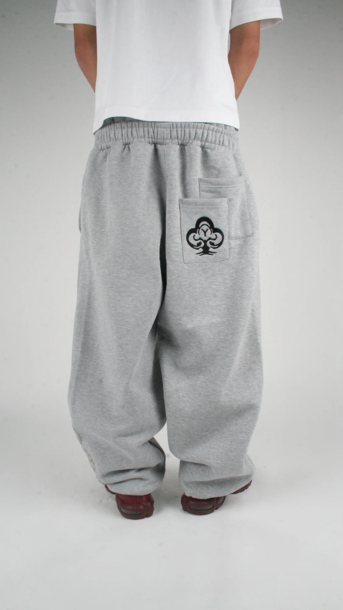 Y2k Poker Embroidered Double Waist Jogging Pants Gothic Hip Hop Street Wear Men's and Women's Loose Fake Two Piece Sports Pants