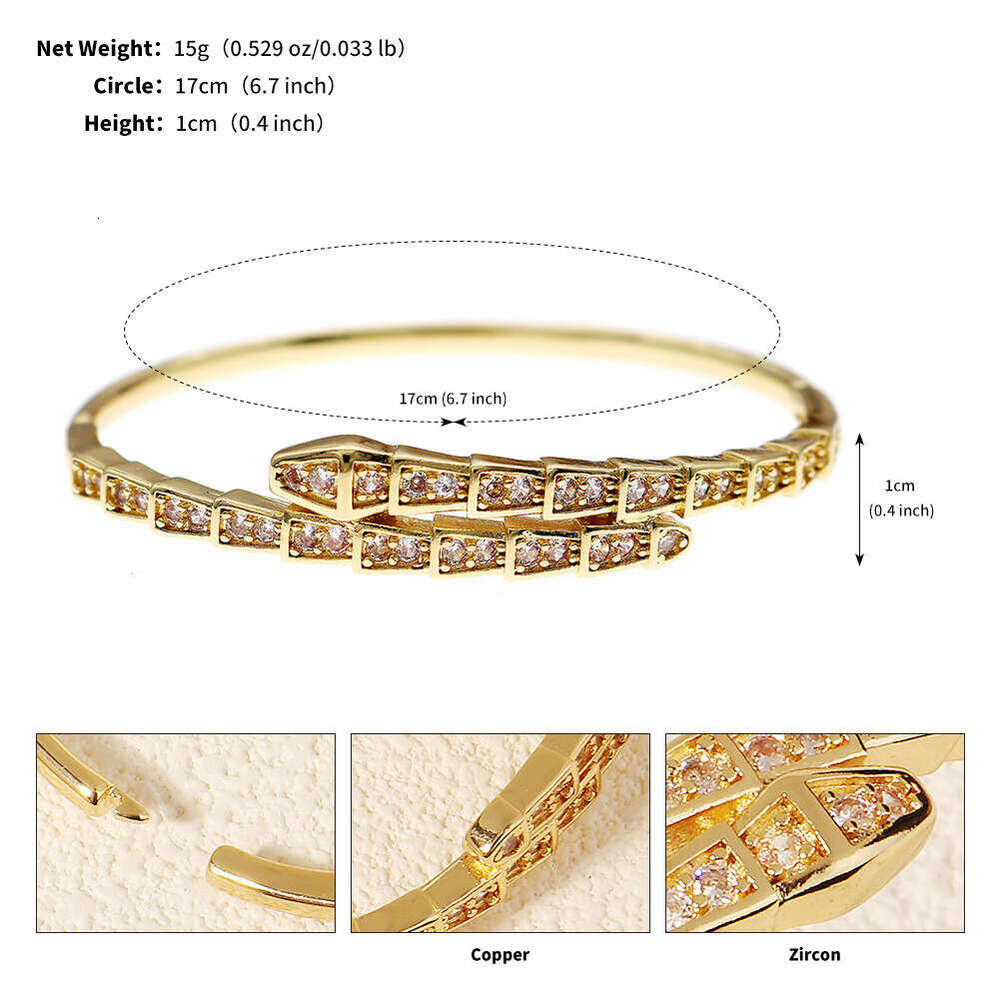 Gold tone designer bracelet for women fashion high-end versatile metal luxury jewelry bullet head moissanite chain full diamond bracelet hollow openin
