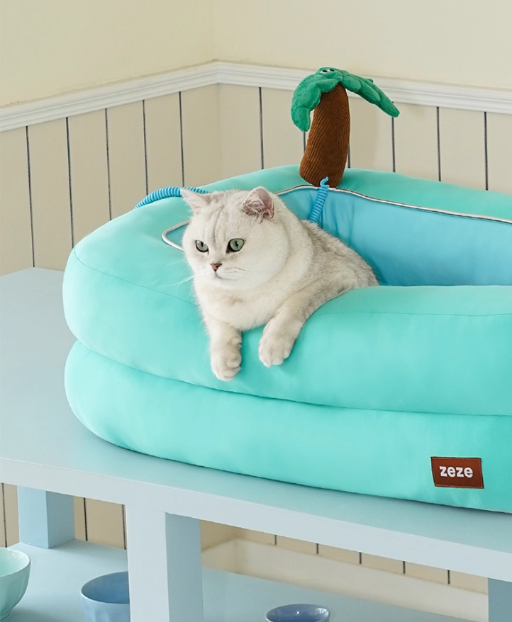 Summer Friendly Swimmable Pet Mattress: Easy-Wash Dog/Cat Cozy Bed