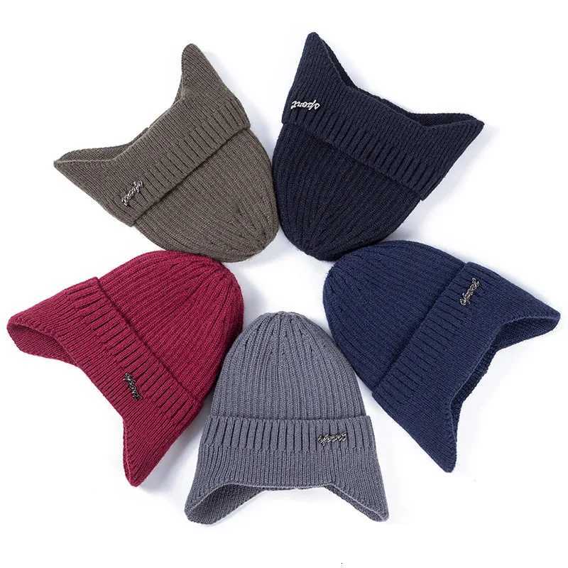 Hot Sale Ear Protection Winter Hats Stylish Soft Beanie Hat For Men Women Classic Knit Earfl Hat Warm C With EarsXJ250910