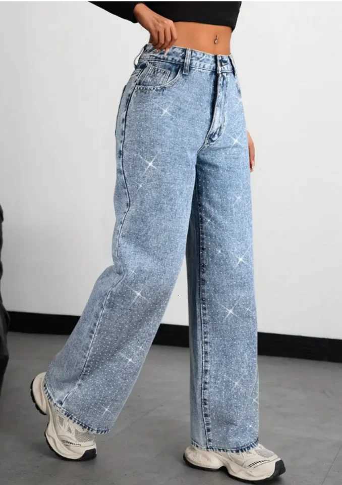 Americanstyle high street retro wideleg jeans for women new 2025 autumn style versatile and slimming great for a Z250910