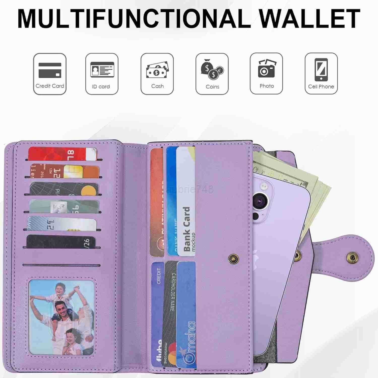 Travelambo Gifts for Mom Wallets Women RFID Large Capacity Luxury Waxed Leather Clutch Wallet Multi Card OrganizerZ250910