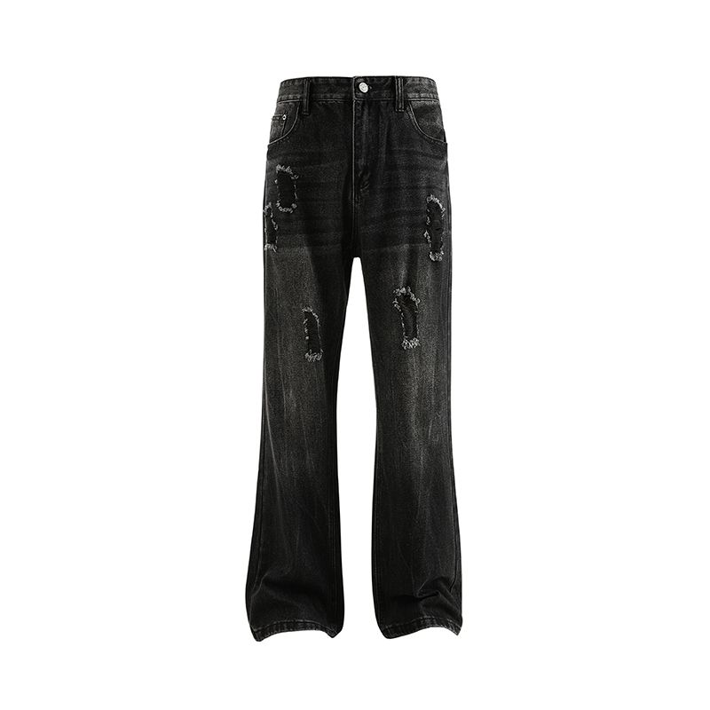 Men's Jeans Early Autumn New Heavyweight American Washed Jeans - Loose Fit Slight Flare