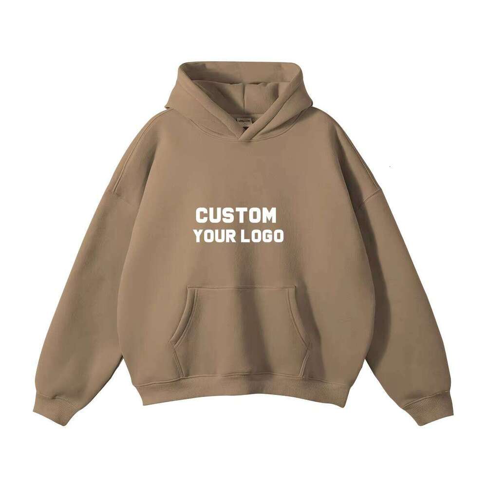 Blank Men's Oversized Drop Shoulder Sweatshirt Pullover Hoodie