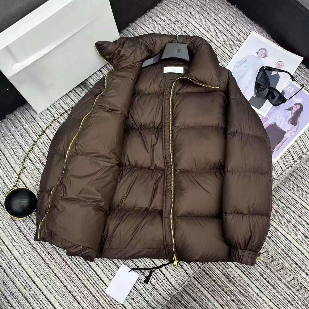 Women's Autumn Windproof Jacket With Drawstring Waist Slimming 90% White Goose Down Winter Coat B3