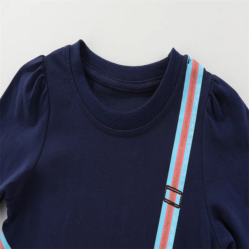 Jumping Meters 27T Princess Girls Dresses Bag Print Party Kids Girls Costume Autumn Winter Toddler Frocks Clothing 250909