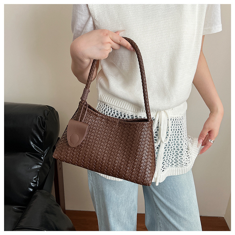 Designer Bag Cross Border Fashion Woven Pattern Handbag Women New Luxury Bag Large Capacity Bucket Bag Trendy Texture Free Shipping Versatile Underarm