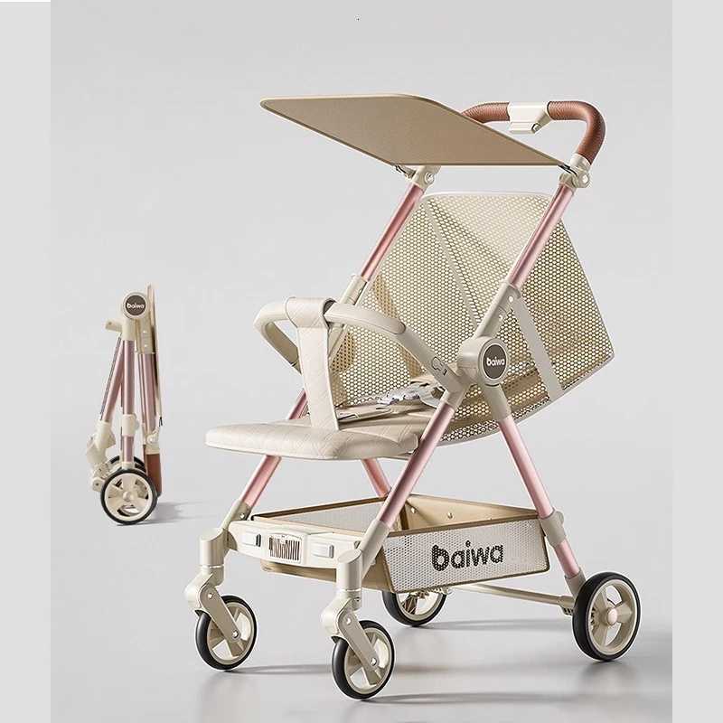 Lightweight Carryon Stroller Onehanded Foldable with Music Light Canopy for Babies Travel ning Sitting and Lying Stroller W250910