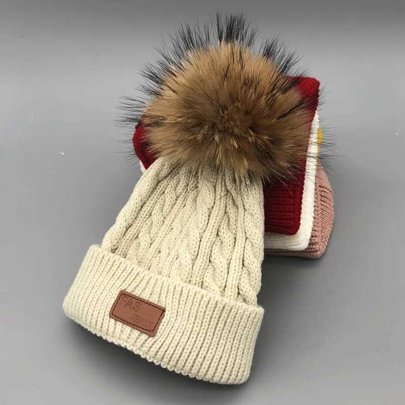bonnet enfant skullies beanies for kids winter hats children kids boys girls fur pompom skullies beanies for kids pompom hatXJ250910