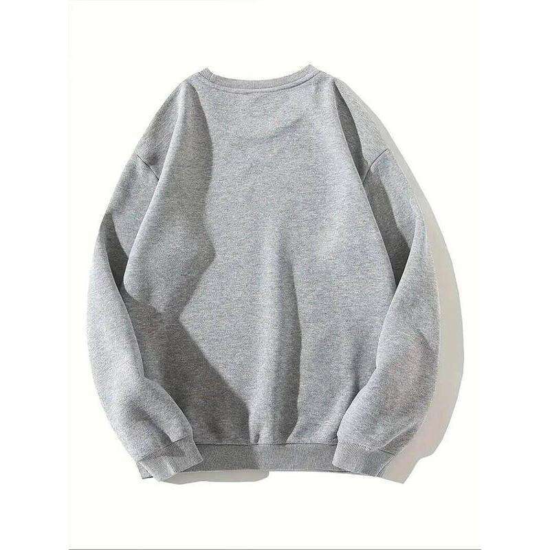 Cartoon Bat Graphic Print Crew Neck Sweatshirt, Casual Drop Shoulder Long Sleeve Pullover, Women's Fall & Winter Clothes for Daily Wear