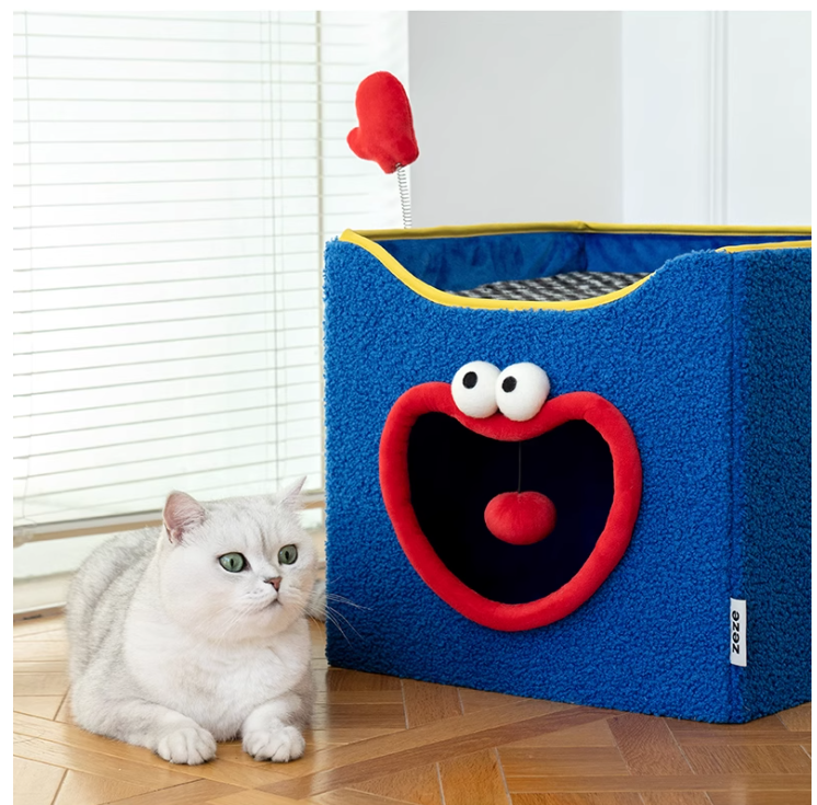 Compact Comfort: Year-Round Dual-Level Feline Resting Area Easy-to-Move & Store