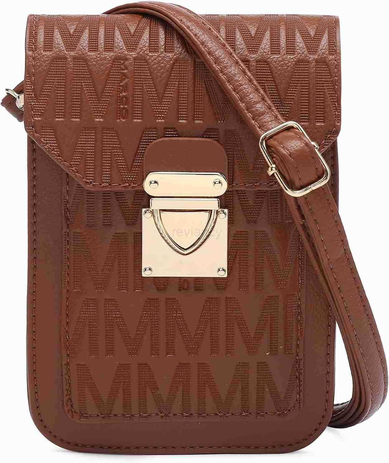 Women Fashion Signature Lightweight Cute Small Crossbody Bags Cell Phone Purse Wallet Shoulder Bag With Snap ClosureW250909