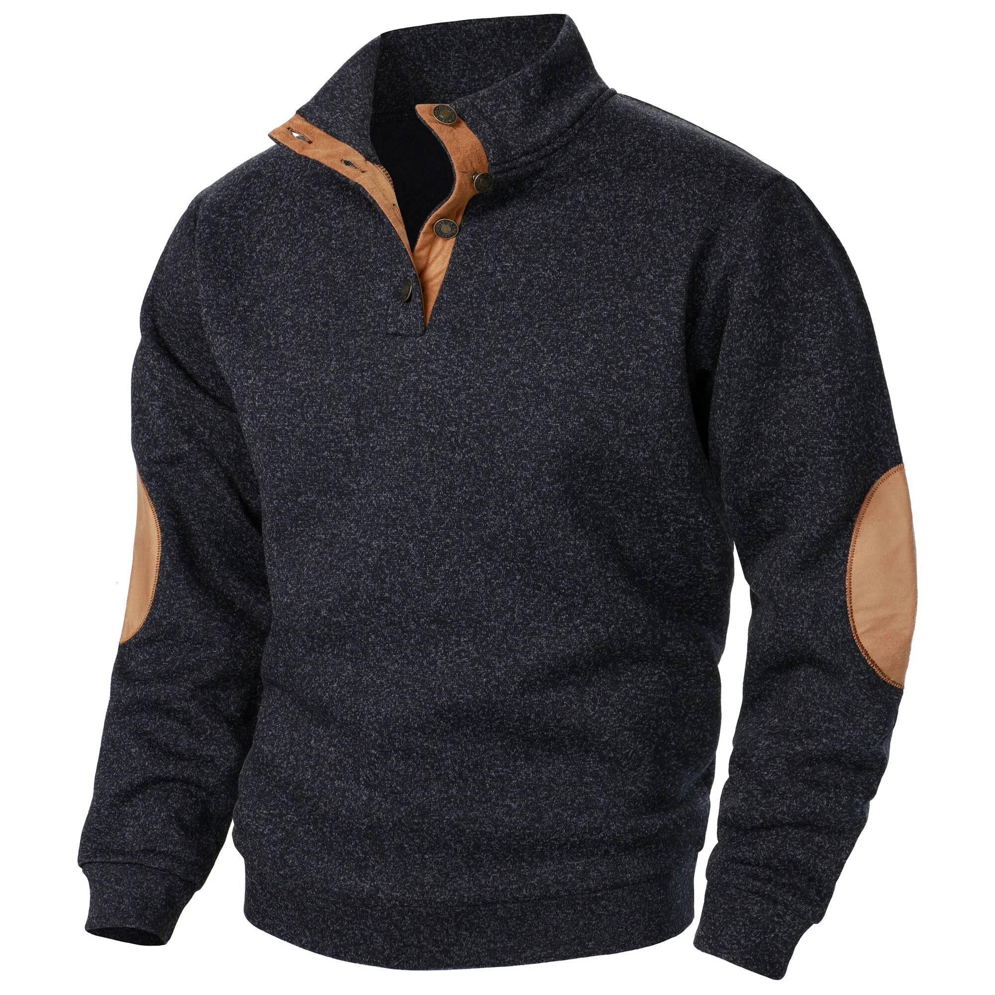 Autumn and winter men's stand collar long sleeve casual knitted sweater top dongdumaoyi