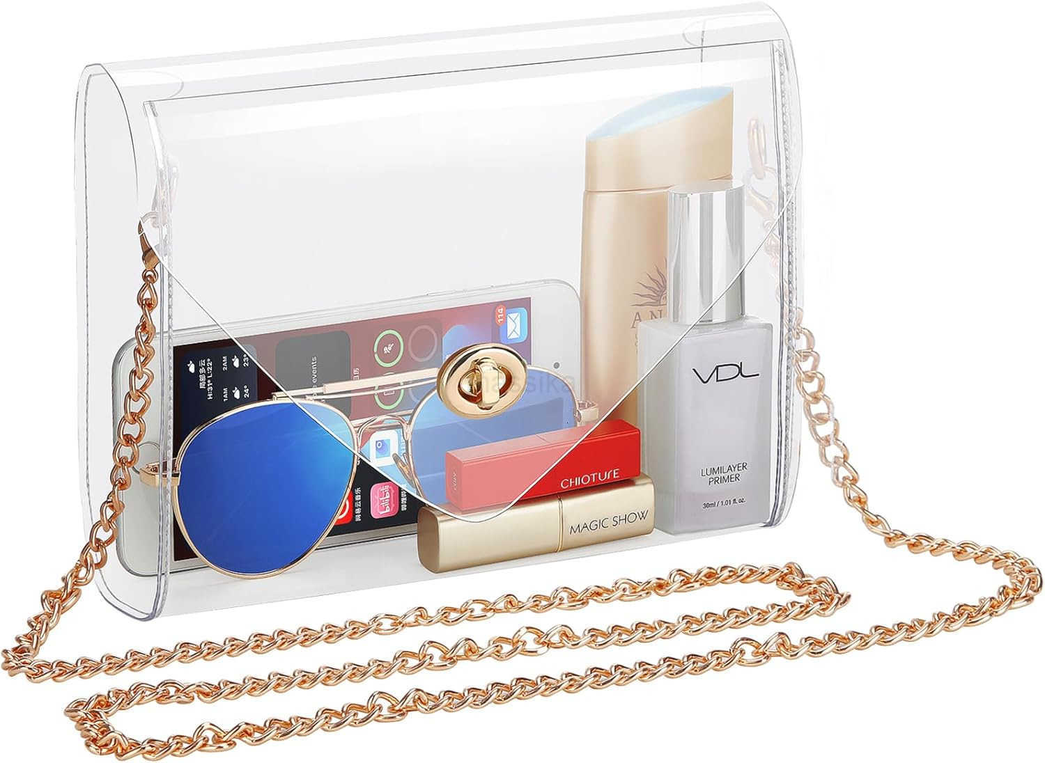 Clear Purse for Women Clear Bag Stadium Approved See Through Clear Handbag for Concerts Sports Events M250910