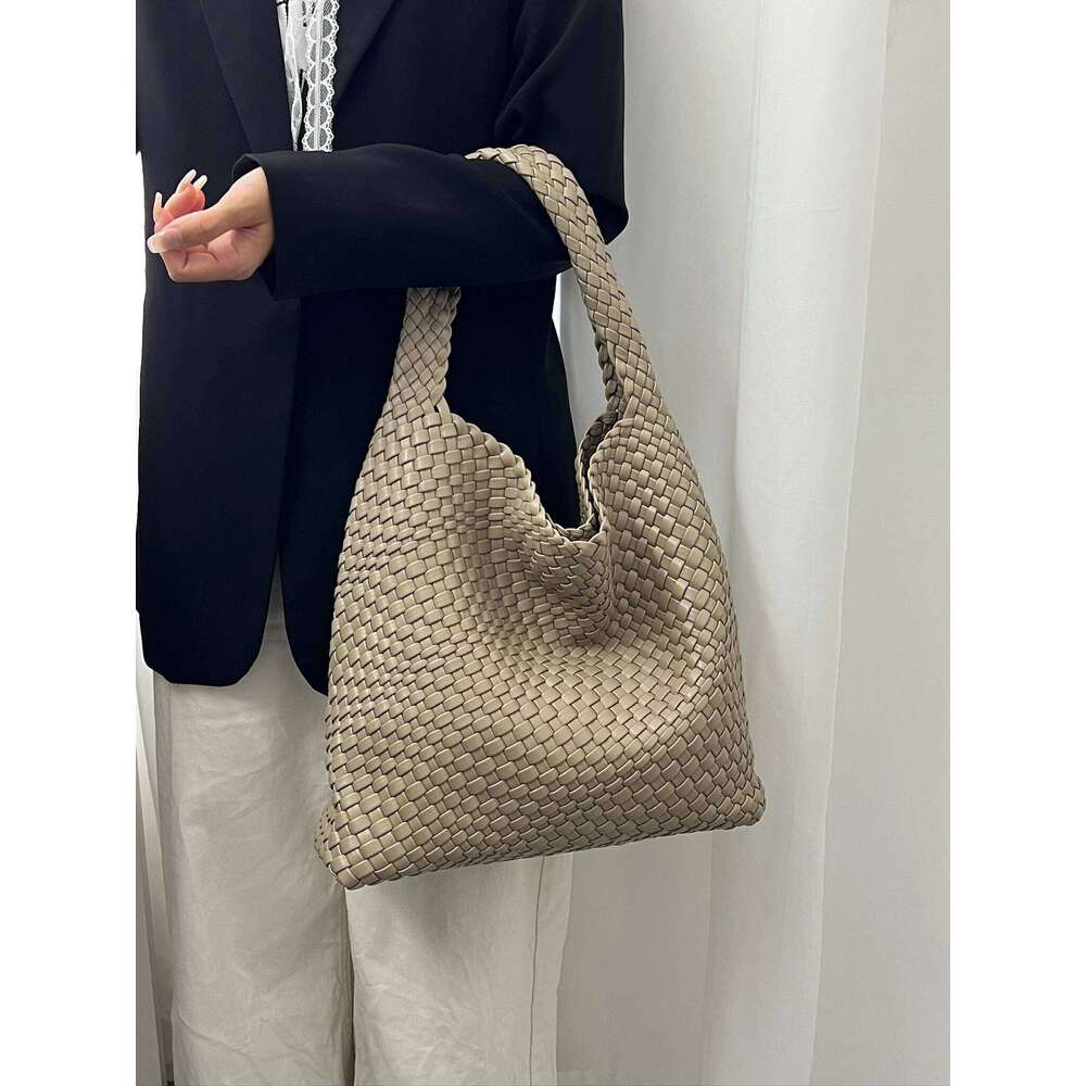 Purses And Handbags PU Leather For Women Woven Tote Shoulder Top-Handle Bag With Purse
