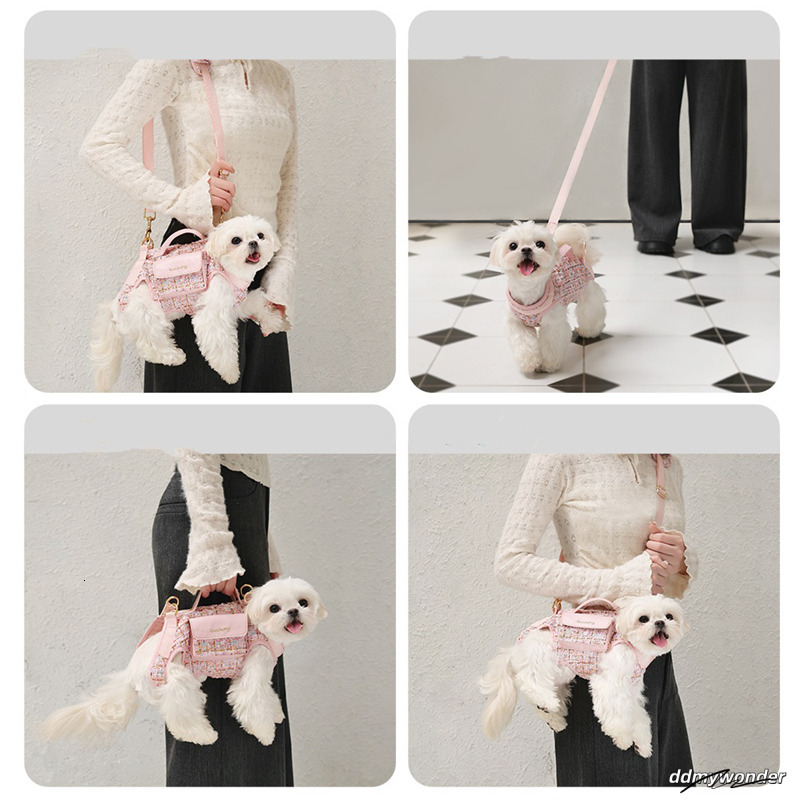 Carrier, Portable Messenger Bag For Small Medium Dogs, Puppy Carrier With Adjustable Strap, Handheld Dog Harness C15