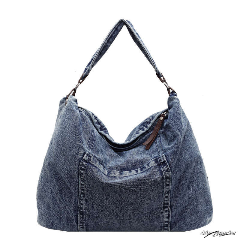 Winter High-Value New Canvas Denim Fashion Single Shoulder Crossbody Large Capacity Unisex School Bag