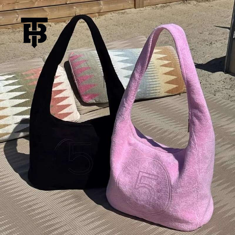 TB BHULAMTE New trend fashion multi-functional pink towel fabric concave design niche single-shoulder bag luxurious designer bag simple and versatile