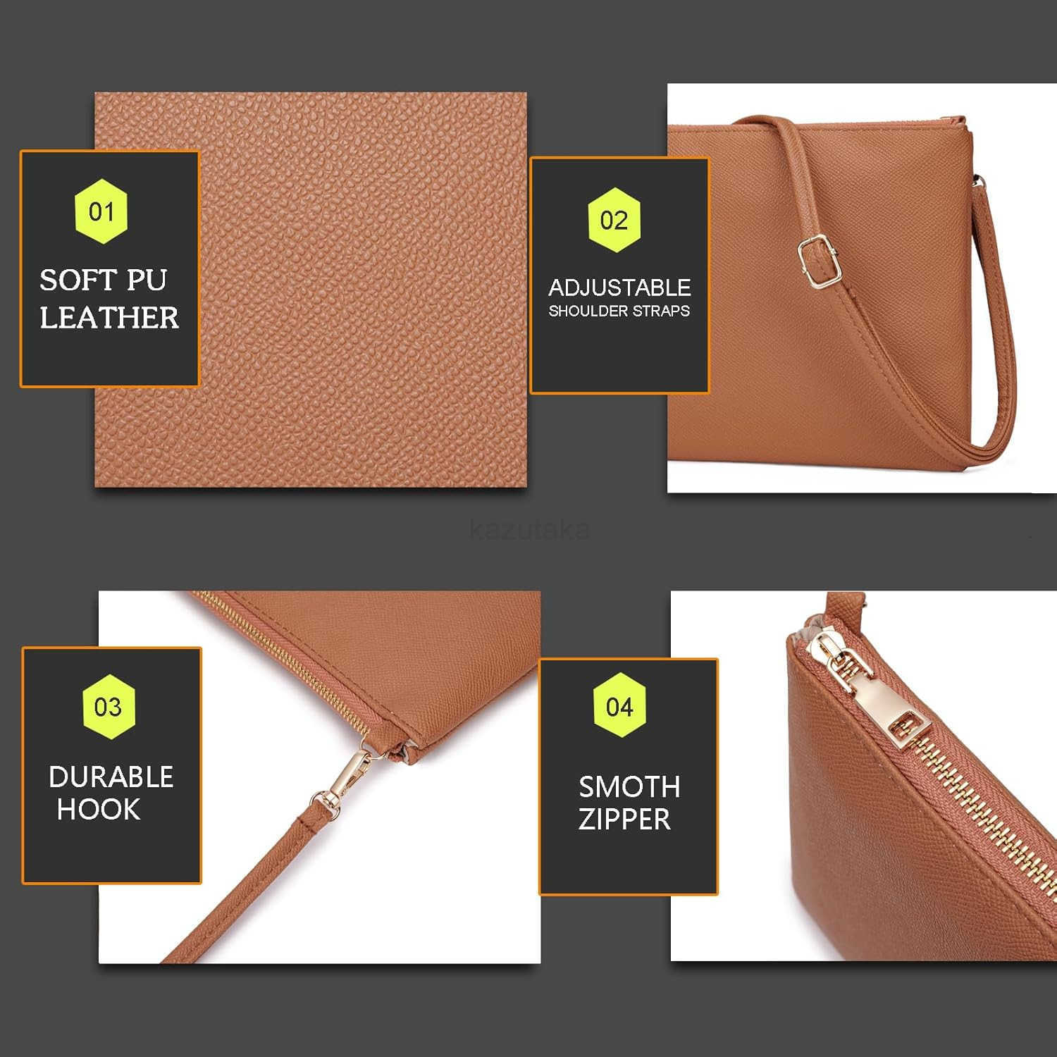 Small Crossbody Bags for Women Trendy Clutch Purse PU Leather Shoulder Bags with Adjustable Strap Z250910