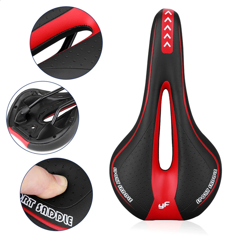 Gel Soft Bicycle MTB Saddle Cushion Hollow Cycling Road Mountain Bike Seat Accessories 250909