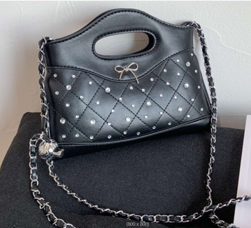 Hot Selling Rhombus Chain Women's New Summer Niche Design Dia-Encrusted Messenger Popular Portable Bucket Bag Designer Bags