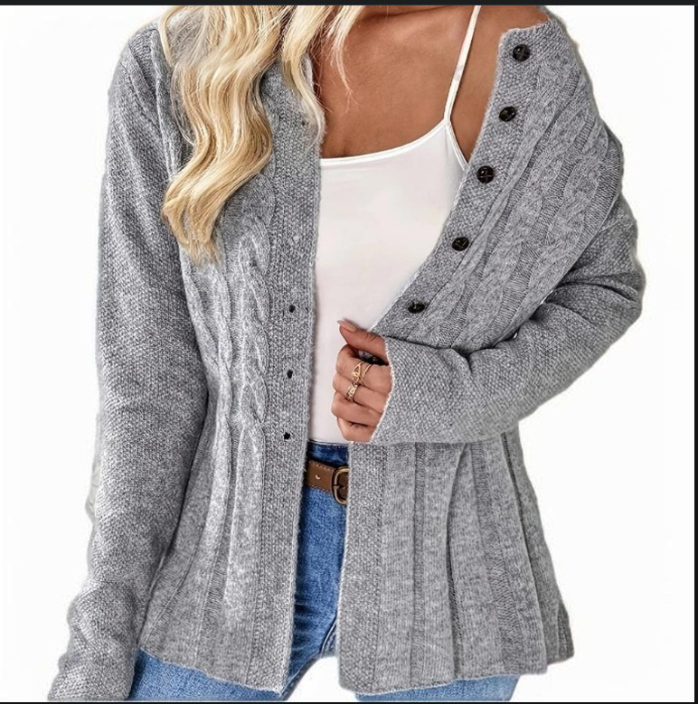 2025 Single breasted Casual Women's Long sleeved Top Long sleeved Knitted Cardigan Autumn/Winter Women's Sweater Autumn/Winter New Designer 