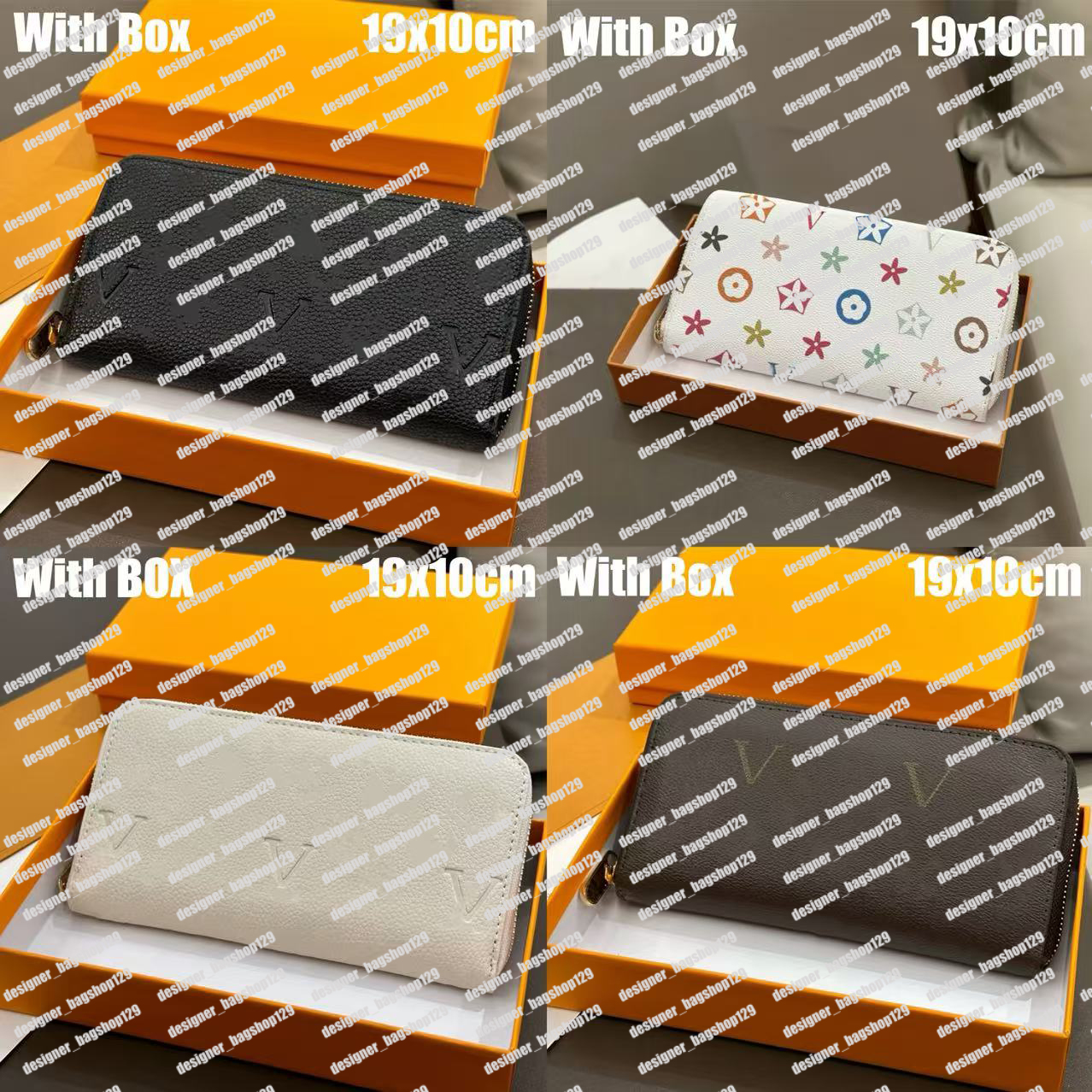 Free Shipping Designer Wallets Women Wallet High Quality Genuine Leather Men Wallet Zipper Ladies Long Purse Checked Embossed Flowers Small Wallet bag luxury