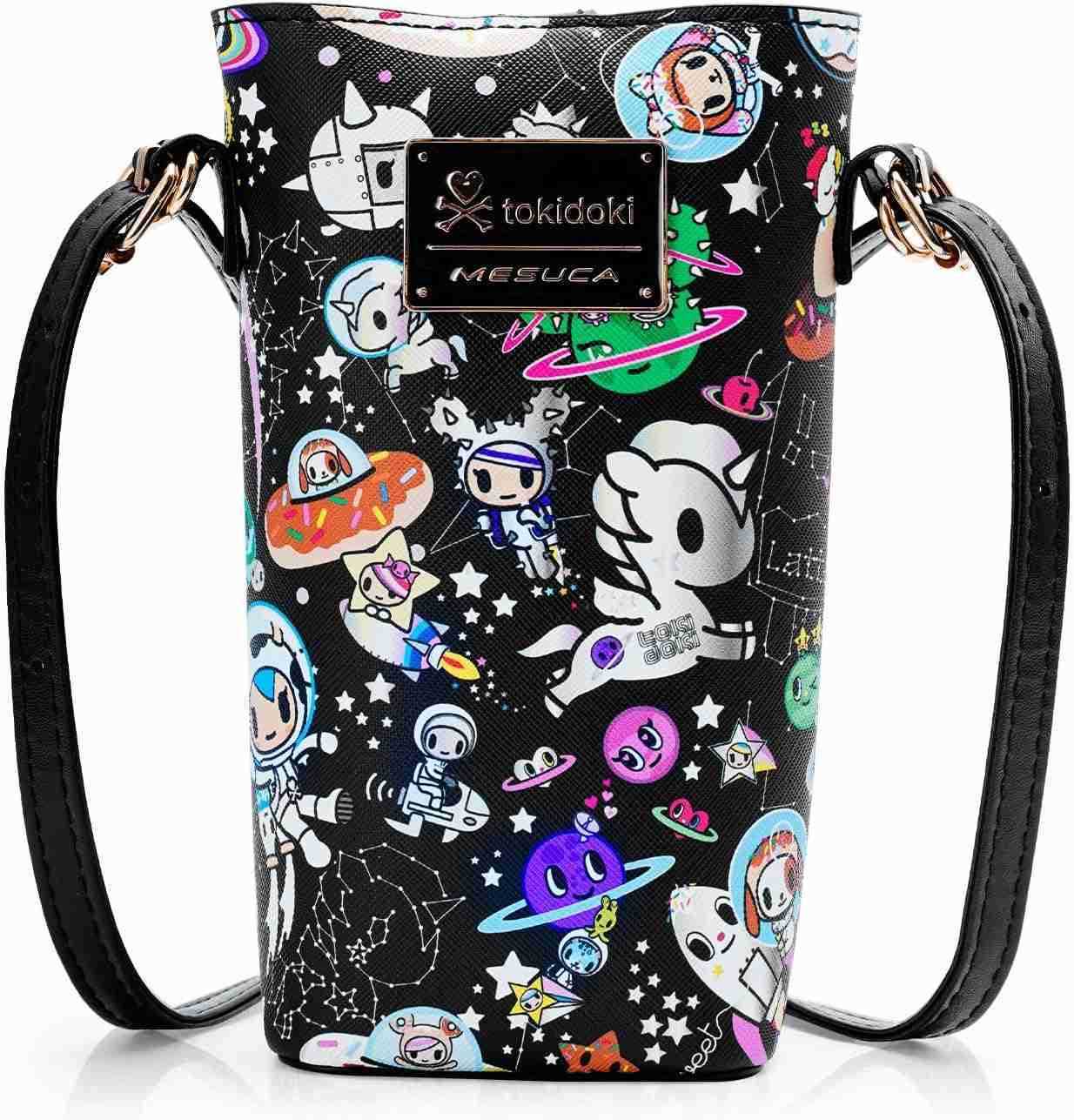 Small PVC Crossbody Purse Button Cell Phone Bag Mini Shoulder Purse Wallet Smart Phone Pocket with CARD Black Z250910