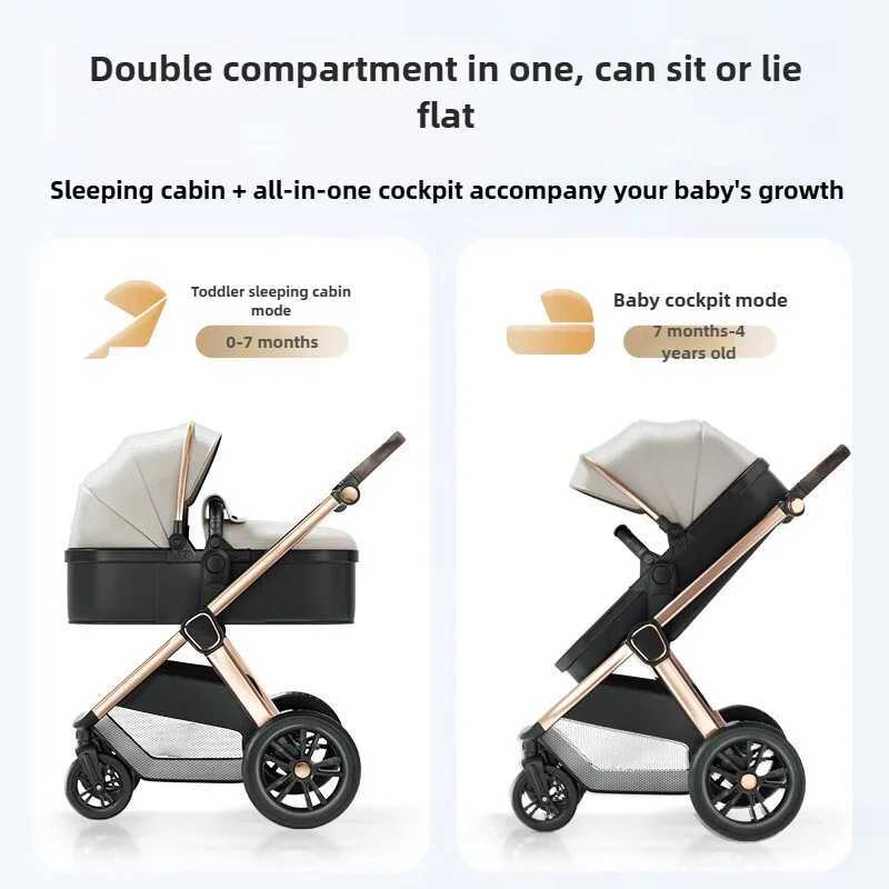 Twoway Highview Baby Stroller Can Sit Lie Fold Shockabsorbing Portable Newborn Baby Stroller W250910