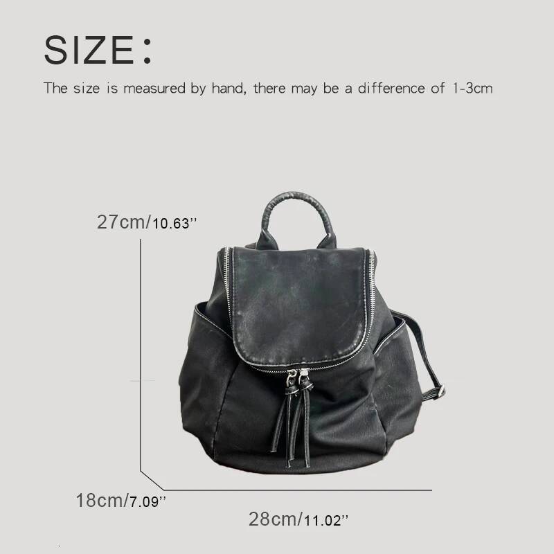 Custom Initials Vintage Backpacks For Women Designer Handbag Purses New In PU Imitation Cow Leather Washing Shoulder high-quality