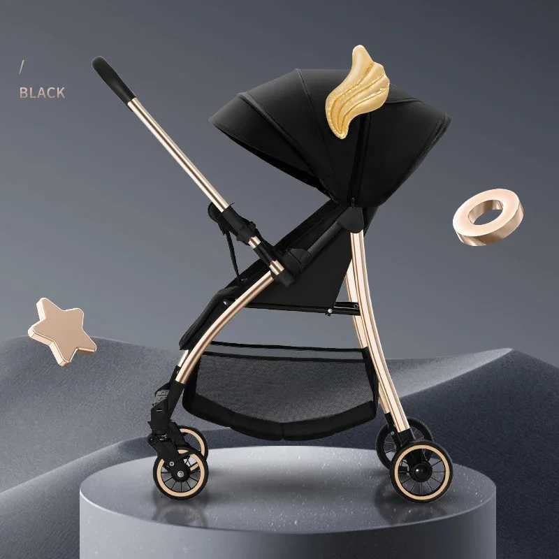 Baby Stroller TwoWay Can Sit and Lie Lightly Folded High View Childrens Portable FourWheel Shock Absorbing Umbrella Car W250910