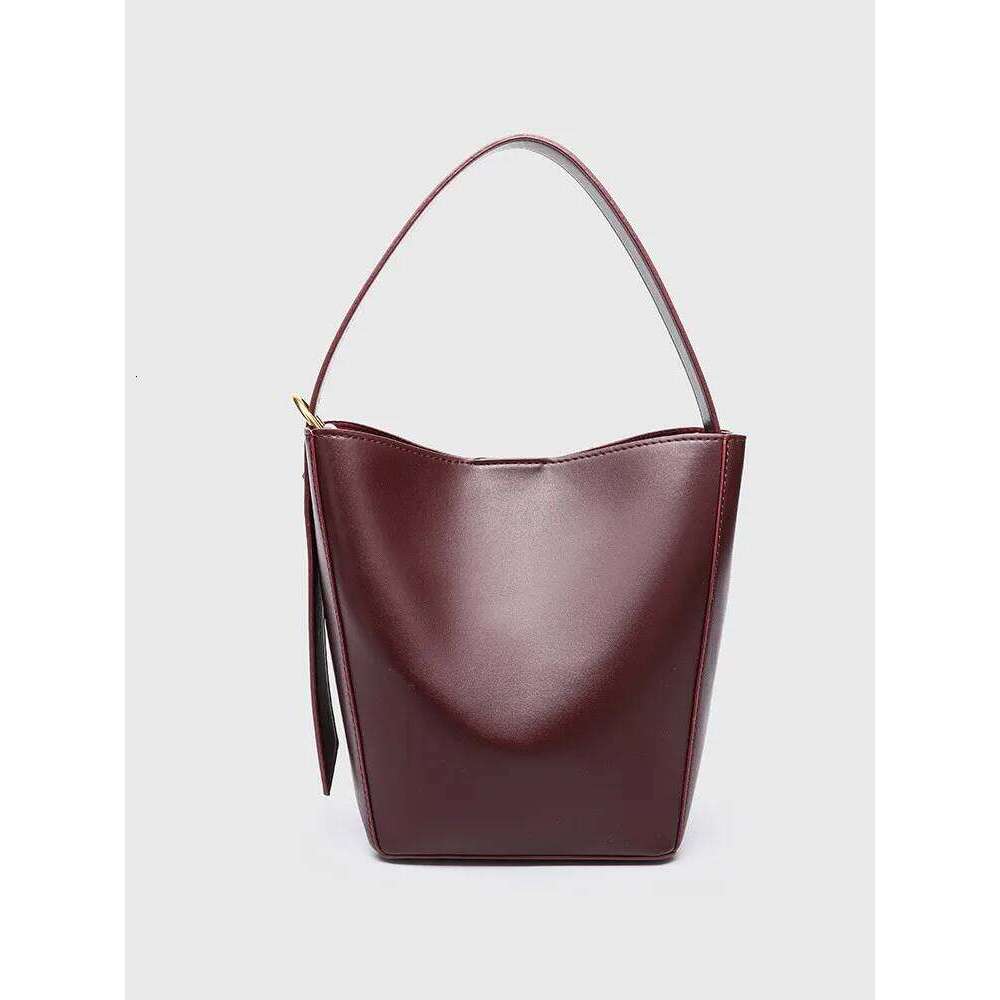 Fashion Retro Bucket High Quality PU Leather Tote Women's Handbag Casual Shoulder Bag Shopping Crossbody Female Purse