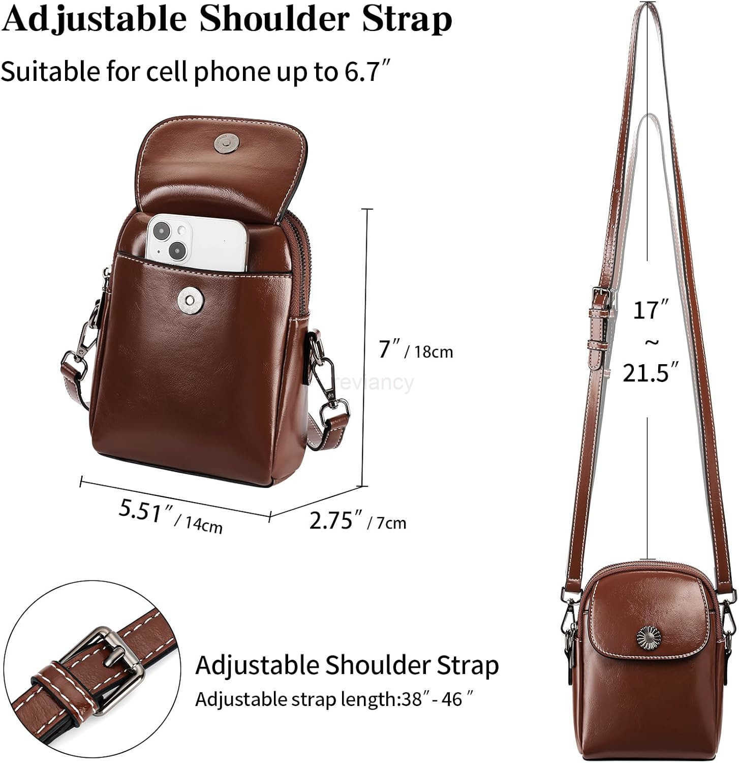 Cell Phone Purses for Women Small Crossbody Bag Shoulder Handbag with Adjustable StrapW250909