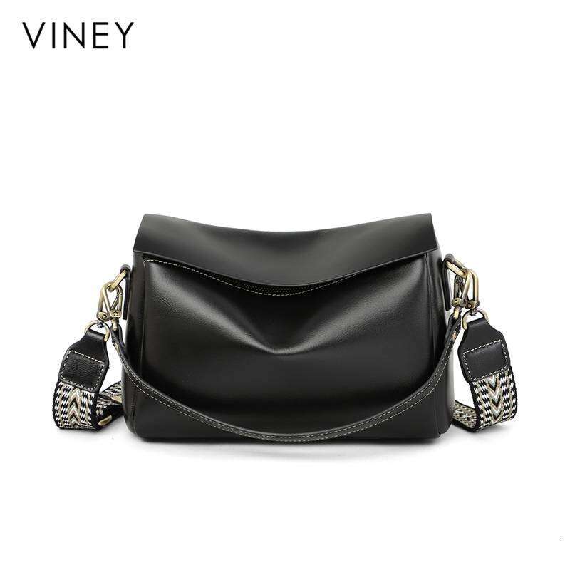 VINEY Ladies 2025 New Messenger Women's Large Capacity High-Grade Genuine Leather Shoulder Pillow Bag