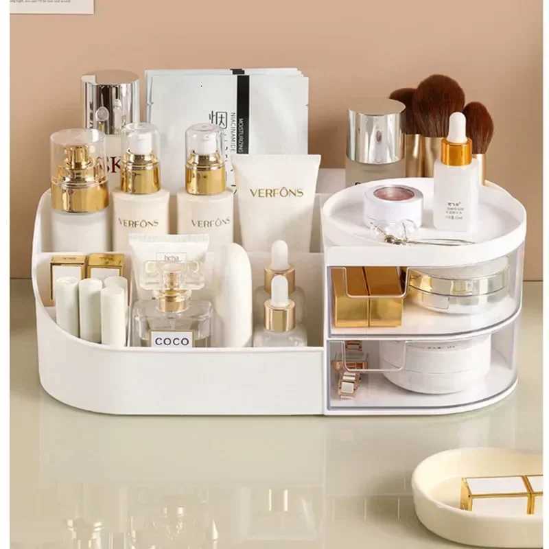 Large Capacity Cosmetic Storage Box Makeup Drawer Organizer Jewelry Nail Polish Makeup Container Desktop Sundries Storage BoxXJ250910