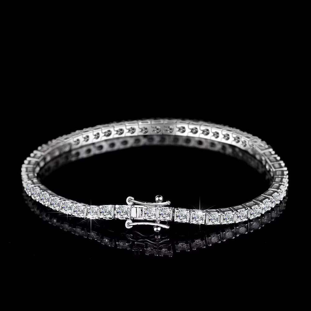 Newest Full S Women Bracelet for Wedding Engagement Rose Gold Plating VVS Dia Moissanite Jewelry