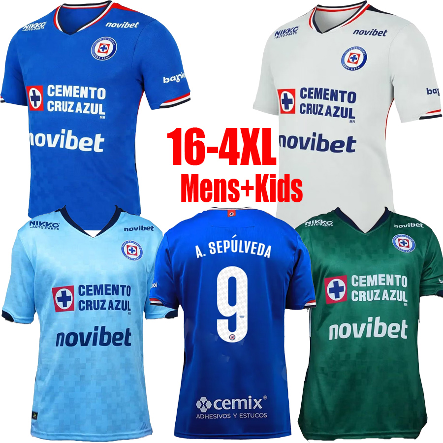 25 26 Cruz Azul Soccer Jerseys Liga MX Futbol Club 2025 2026 RODRIGUEZ SEPULVEDA ROTONDI ROMERO RIVERO Football Shirts Men Kids Kits