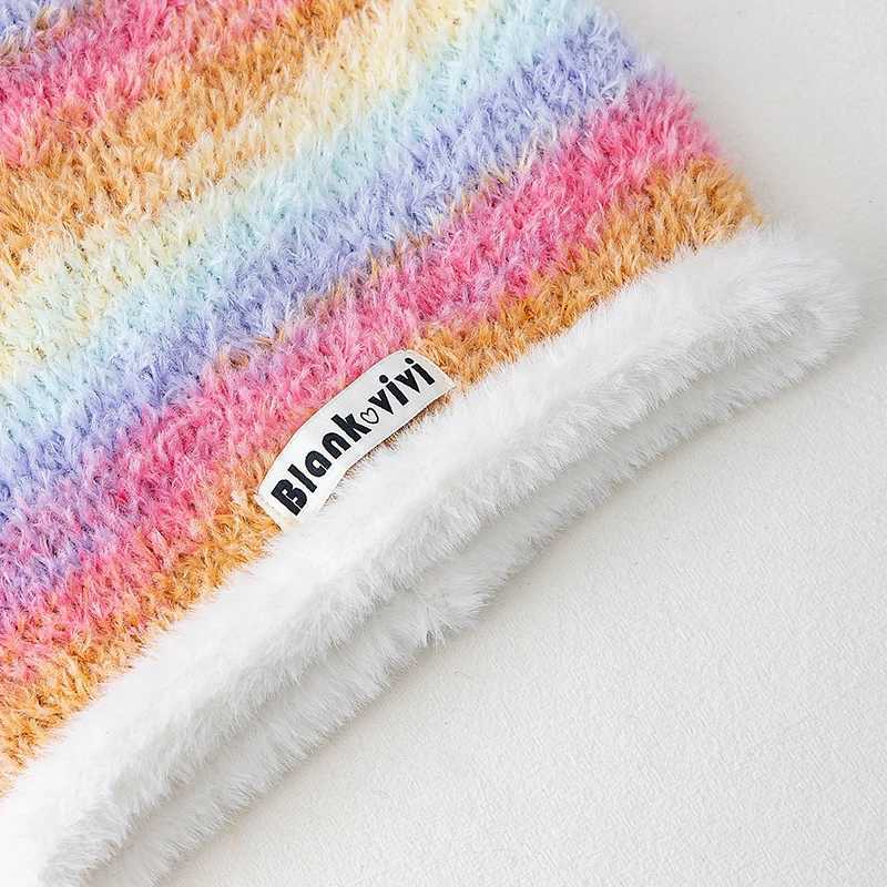 Hot Sa Loose Dandy Hat Lazy Sty Gradient Beanie Hat Fashion Winter Hats For Wen Streetwear Mticolour Warm Hats For Girl G250910